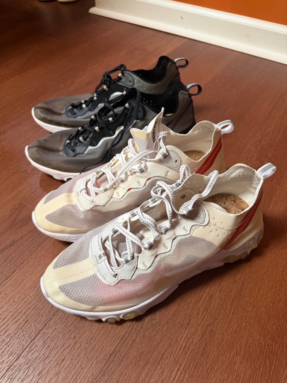 Bundle of Nike React Element white and black sz 10.5